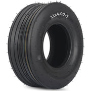 GICOOL front view of 11x4.00-5 tire showing profile and fit benefits