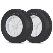 GICOOL front view of 8-inch replacement wheel showing profile and benefit of durable design
