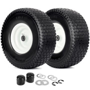 GICOOL front view assembled wheel showing durable rim and solid tire, long-lasting performance