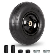 GICOOL front view of 4.00-6 wheel assembly showing ready-to-install fit and reliability