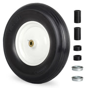 GICOOL front view of complete wheel assembly showing durable PU tire and rim benefit: ready replacement