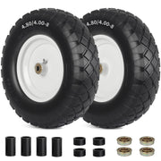 GICOOL front view wheel assembly showing welded rim and PU tire, durable replacement
