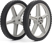GICOOL front view of both replacement wheels showing durable build and ready-to-install benefit