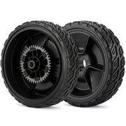 GICOOL rear wheel front view showing fit and dimensions for easy replacement