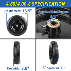 GICOOL side profile showing PU solid tire texture and wear resistance