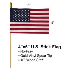 GiftExpress antique gold spear top detail adding a dignified finish to flag