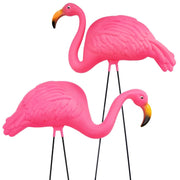 GIFTEXPRESS front view of pink flamingo pair showing bright color and curb appeal