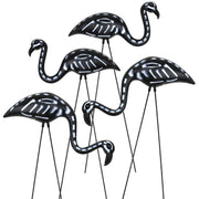 GiftExpress front view of four skeleton flamingos showing spooky group impact