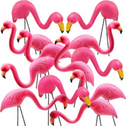 GiftExpress front view of 12-pack flamingos showing colorful group display