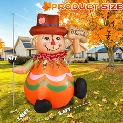 GIFTFIND inflatable lit at night providing warm LED glow for evening visibility