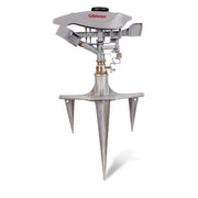 Gilmour front view with spike showing stable ground anchoring and long-lasting metal build