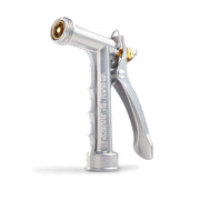 GILMOUR metal front threaded nozzle front view showing durable construction and precise control