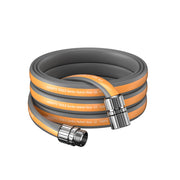 Giraffe Tools front view of 25ft lay flat hose showing compact packaging and portability