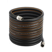 Giraffe Tools front view of 75ft hybrid garden hose showing full length and color, reliable handling