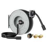 Giraffe Tools front view of reel showing compact storage and clean setup