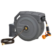 Giraffe Tools reel front view showing compact housing and tidy installation benefit