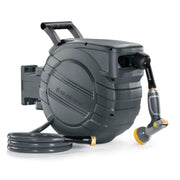 glahoden front view mounted reel showing compact storage and neatness