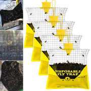 Glovv front packaging view showing four hanging fly trap bags and ropes for easy mounting