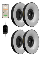 GLOWRIUM front view of 4PCS kit showing compact black housings and balanced light