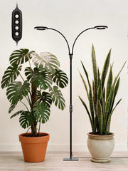 GLOWRIUM front view assembled showing full lamp and plants benefit even coverage