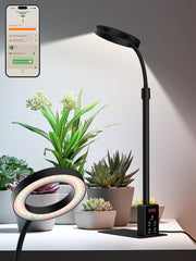 GLOWRIUM front view floor lamp showing adjustable full-spectrum light benefit