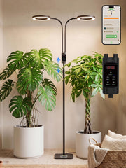 GLOWRIUM front view full lamp showing modern silhouette and stable base, enhances room plants