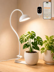 GLOWRIUM front view showing lamp and focused plant benefit of even light coverage