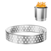 GLOWYE front view of stainless steel stand showing stable support and portability