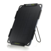 Goal Zero Nomad 5 front view showing compact panel and USB port, ideal for travel