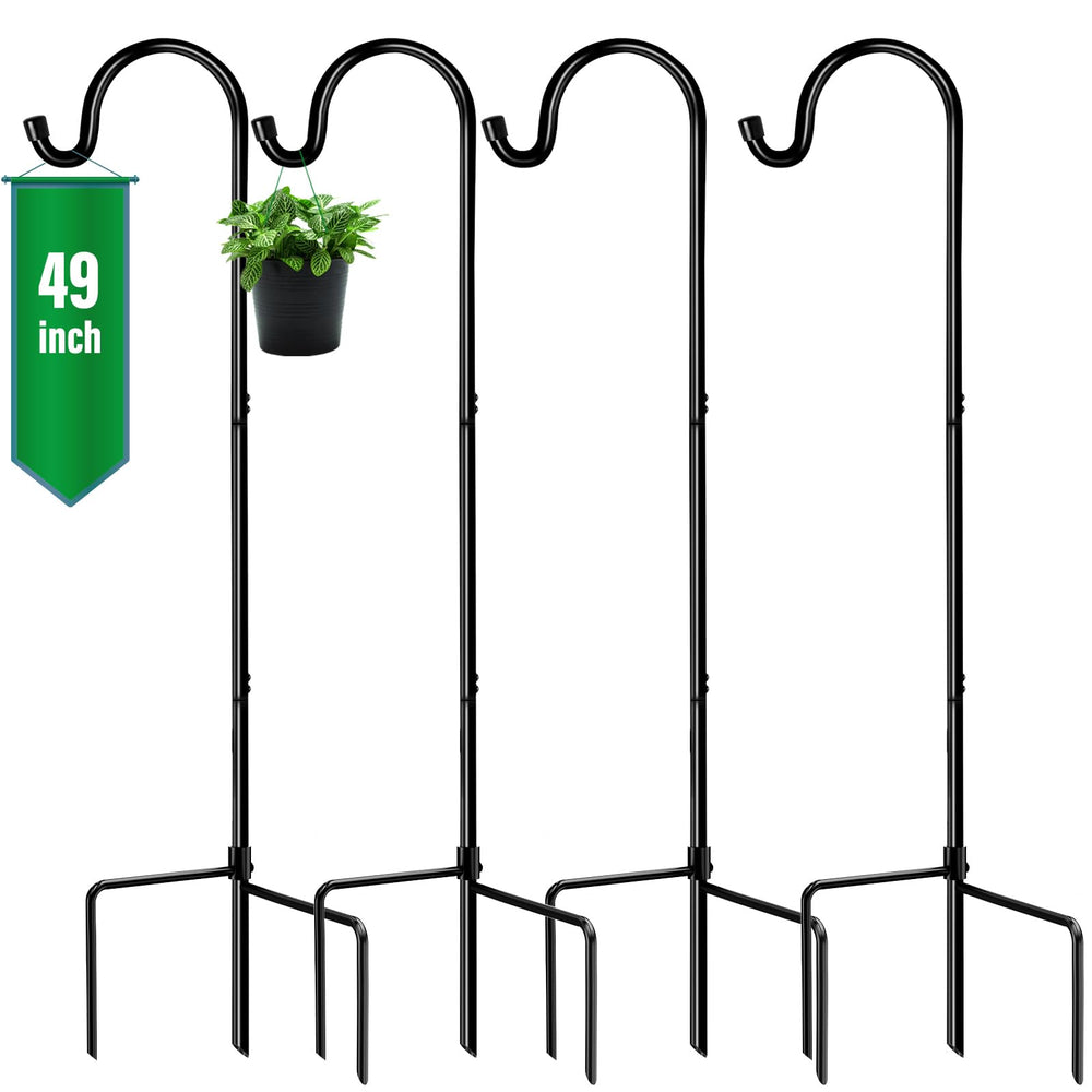 GOFORWILD front view of 4-pack shepherd hooks showing complete set and benefits