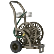 GOFORWILD front view of reel cart showing sturdy frame and drum, durable storage