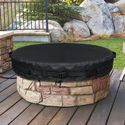 GoldenRaindrop front view of cover protecting in-ground pit and reducing weather damage