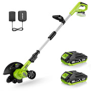 goodjob cordless edger front view showing compact design and controls for easy handling