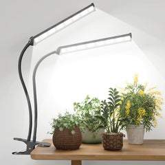 GooingTop front view of clip grow light showing full-spectrum LEDs for healthy plants