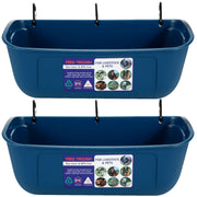 Goovilla front view of blue trough showing shape and capacity benefit