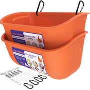 Goovilla front view of two packed orange troughs showing capacity and compact design