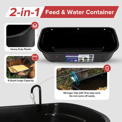 Goovilla top view open rim demonstrating easy filling and large 9-quart capacity benefit