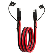 Gopayia front SAE two-prong connector showing secure quick-disconnect benefit
