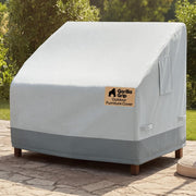 GORILLA GRIP front view of silver chair cover showing full protection benefit