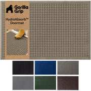GORILLA GRIP front view beige mat showing absorbent surface and tidy threshold