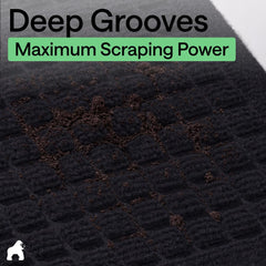 GORILLA GRIP raised water-dam border and deep grooves to contain moisture