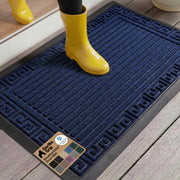 GORILLA GRIP front-facing doormat showing Greek keys pattern and curb appeal