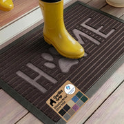 GORILLA GRIP front view showing mat trapping dirt and protecting floor