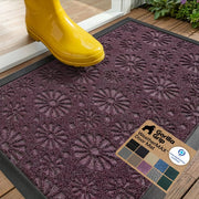 GORILLA GRIP front view showing purple daisy design and durable surface benefit