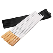 GOUTIME front view of skewers and packaging showing complete set for organized grilling