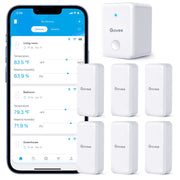 Govee sensor front view showing compact design and quick placement benefit