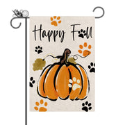 GPGHE front view cat's paw pumpkins flag showing vibrant welcome