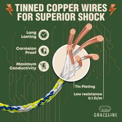 Grazeline conductor strands close-up showing six tinned copper for conductivity