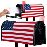 GrdnCare front view flag mailbox cover shows vibrant patriotic curb appeal