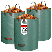 GreatBuddy front view of 72 gallon bag showing open mouth and capacity for faster cleanup
